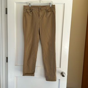 J.JILL BOYFRIEND straight fit slim jeans Tan Size 10